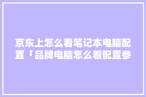 京东上怎么看笔记本电脑配置「品牌电脑怎么看配置参数」 网络技术 京东上怎么看笔记本电脑配置「品牌电脑怎么看配置参数」 京东上怎么看笔记本电脑配置「品牌电脑怎么看配置参数」 网络技术