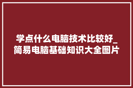 学点什么电脑技术比较好_简易电脑基础知识大全图片