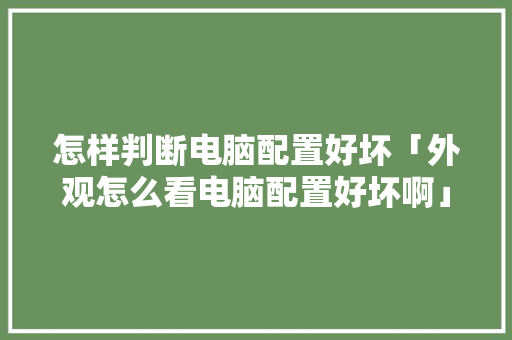 怎样判断电脑配置好坏「外观怎么看电脑配置好坏啊」 怎样判断电脑配置好坏「外观怎么看电脑配置好坏啊」 操作系统