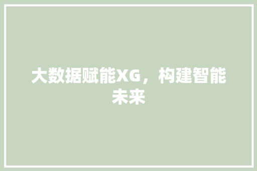 大数据赋能XG，构建智能未来 电脑故障维修