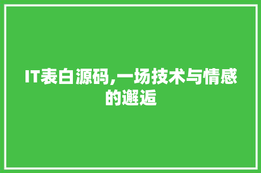 IT表白源码,一场技术与情感的邂逅 电脑配置 IT表白源码,一场技术与情感的邂逅 电脑配置