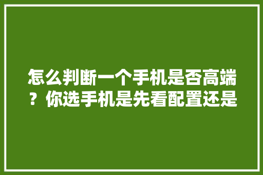 怎么判断一个手机是否高端？你选手机是先看配置还是先看品牌「电脑怎么看配置高度多少啊」 怎么判断一个手机是否高端？你选手机是先看配置还是先看品牌「电脑怎么看配置高度多少啊」 电脑配置