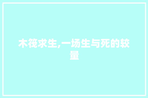 木筏求生,一场生与死的较量