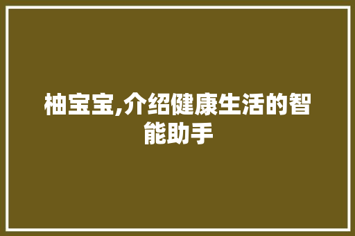 柚宝宝,介绍健康生活的智能助手 电脑配置 柚宝宝,介绍健康生活的智能助手 电脑配置