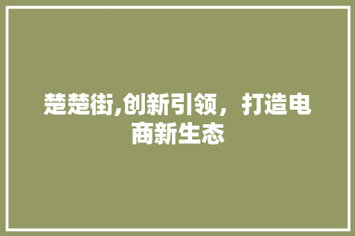 楚楚街,创新引领,打造电商新生态 编程语言 楚楚街,创新引领,打造电商新生态 编程语言