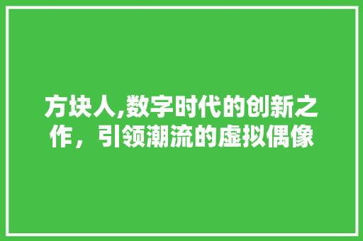 方块人,数字时代的创新之作，引领潮流的虚拟偶像