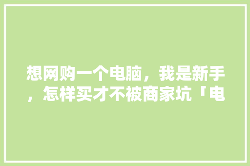 想网购一个电脑，我是新手，怎样买才不被商家坑「电脑初步基础知识有哪些」 想网购一个电脑，我是新手，怎样买才不被商家坑「电脑初步基础知识有哪些」 电脑配置