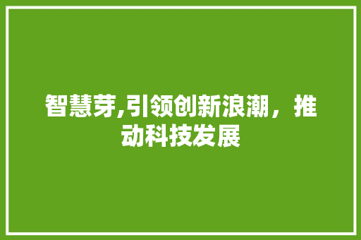 智慧芽,引领创新浪潮,推动科技发展 智慧芽,引领创新浪潮,推动科技发展
