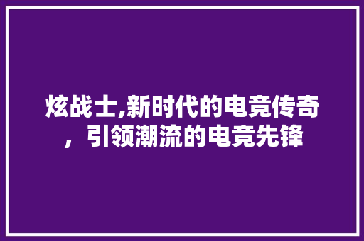 炫战士,新时代的电竞传奇,引领潮流的电竞先锋 编程语言 炫战士,新时代的电竞传奇,引领潮流的电竞先锋 编程语言