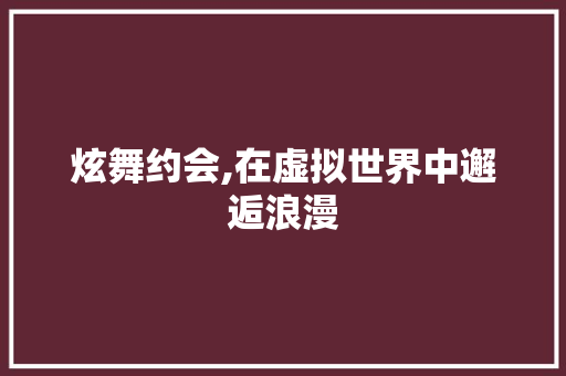 炫舞约会,在虚拟世界中邂逅浪漫 操作系统