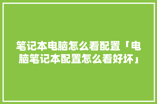 笔记本电脑怎么看配置「电脑笔记本配置怎么看好坏」 电脑故障维修 笔记本电脑怎么看配置「电脑笔记本配置怎么看好坏」 笔记本电脑怎么看配置「电脑笔记本配置怎么看好坏」 电脑故障维修