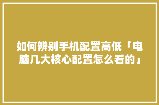 如何辨别手机配置高低「电脑几大核心配置怎么看的」 如何辨别手机配置高低「电脑几大核心配置怎么看的」 编程语言