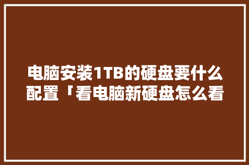 电脑安装1TB的硬盘要什么配置「看电脑新硬盘怎么看配置参数」 电脑安装1TB的硬盘要什么配置「看电脑新硬盘怎么看配置参数」 编程语言