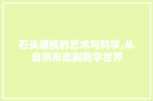 石头建模的艺术与科学,从自然形态到数字世界