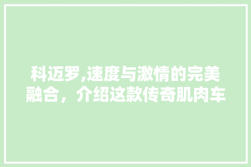 科迈罗,速度与激情的完美融合,介绍这款传奇肌肉车的魅力所在 编程语言 科迈罗,速度与激情的完美融合,介绍这款传奇肌肉车的魅力所在 编程语言