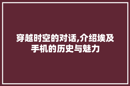 穿越时空的对话,介绍埃及手机的历史与魅力 穿越时空的对话,介绍埃及手机的历史与魅力