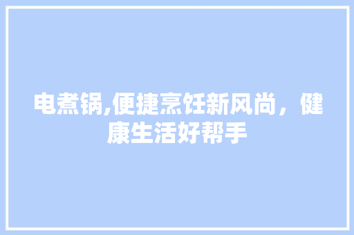 电煮锅,便捷烹饪新风尚，健康生活好帮手 操作系统