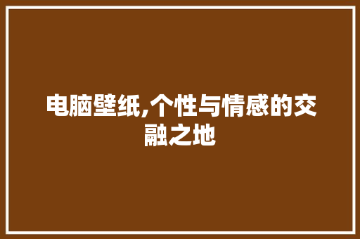 电脑壁纸,个性与情感的交融之地 电脑基础