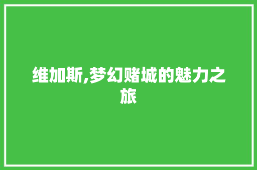 维加斯,梦幻赌城的魅力之旅