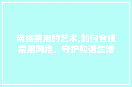 网络禁用的艺术,如何合理禁用网络，守护和谐生活