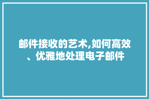 邮件接收的艺术,如何高效、优雅地处理电子邮件
