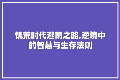 饥荒时代避雨之路,逆境中的智慧与生存法则