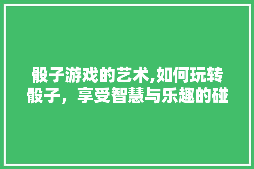 骰子游戏的艺术,如何玩转骰子,享受智慧与乐趣的碰撞 骰子游戏的艺术,如何玩转骰子,享受智慧与乐趣的碰撞