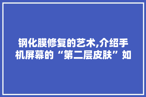 钢化膜修复的艺术,介绍手机屏幕的“第二层皮肤”如何焕发新生
