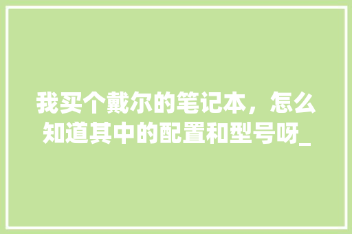 我买个戴尔的笔记本，怎么知道其中的配置和型号呀_电脑开关怎么看型号配置参数 电脑故障维修