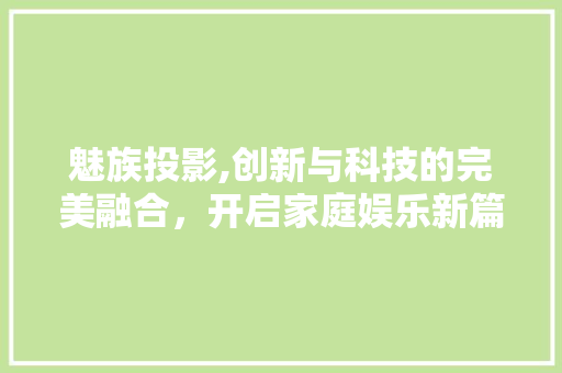 魅族投影,创新与科技的完美融合，开启家庭娱乐新篇章 电脑故障维修