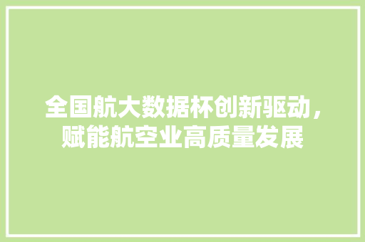 全国航大数据杯创新驱动，赋能航空业高质量发展 电脑基础