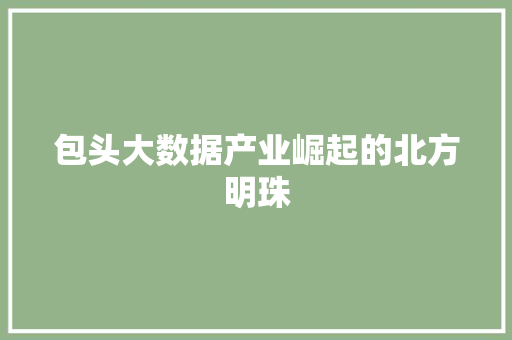 包头大数据产业崛起的北方明珠 电脑故障维修 包头大数据产业崛起的北方明珠 电脑故障维修