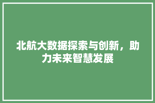 北航大数据探索与创新，助力未来智慧发展 电脑故障维修