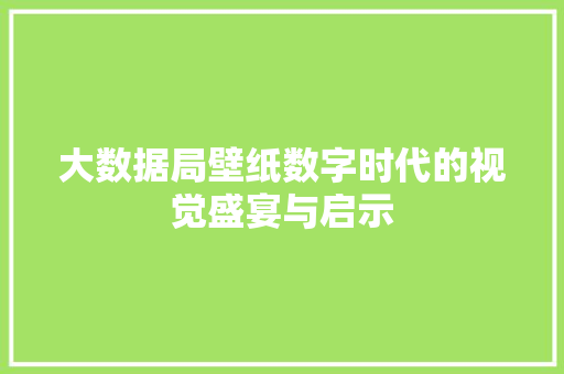 大数据局壁纸数字时代的视觉盛宴与启示