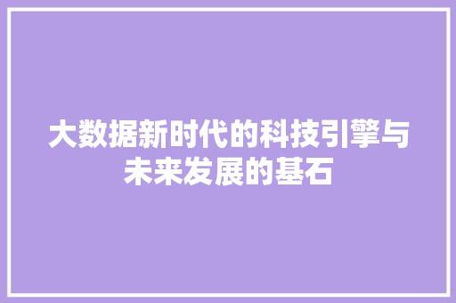 大数据新时代的科技引擎与未来发展的基石 操作系统 大数据新时代的科技引擎与未来发展的基石 操作系统