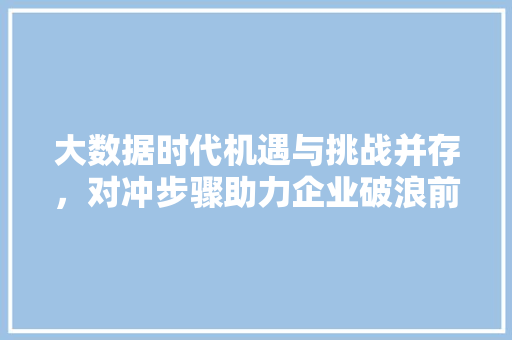 大数据时代机遇与挑战并存,对冲步骤助力企业破浪前行 大数据时代机遇与挑战并存,对冲步骤助力企业破浪前行