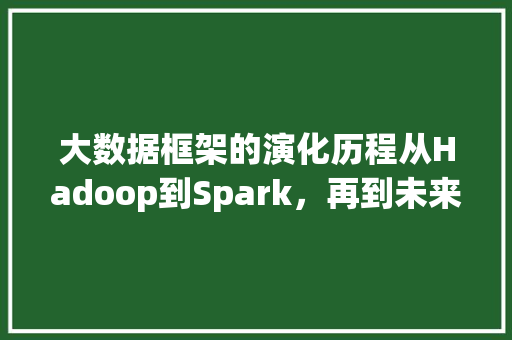 大数据框架的演化历程从Hadoop到Spark,再到未来趋势 大数据框架的演化历程从Hadoop到Spark,再到未来趋势
