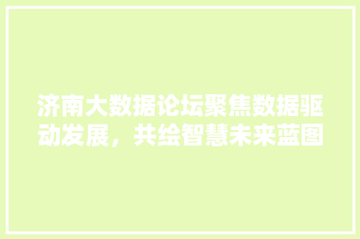 济南大数据论坛聚焦数据驱动发展,共绘智慧未来蓝图 济南大数据论坛聚焦数据驱动发展,共绘智慧未来蓝图