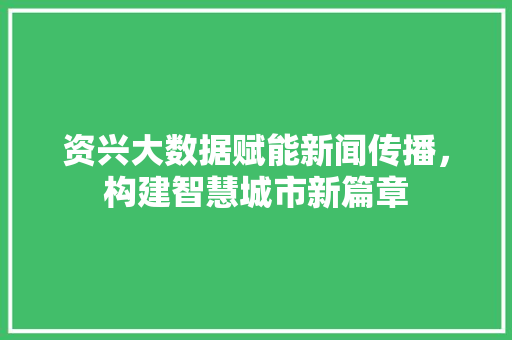 资兴大数据赋能新闻传播，构建智慧城市新篇章