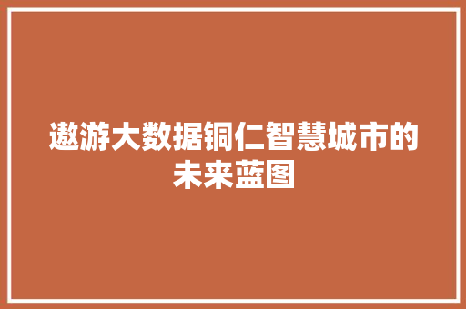 遨游大数据铜仁智慧城市的未来蓝图