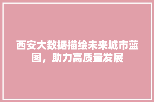 西安大数据描绘未来城市蓝图，助力高质量发展