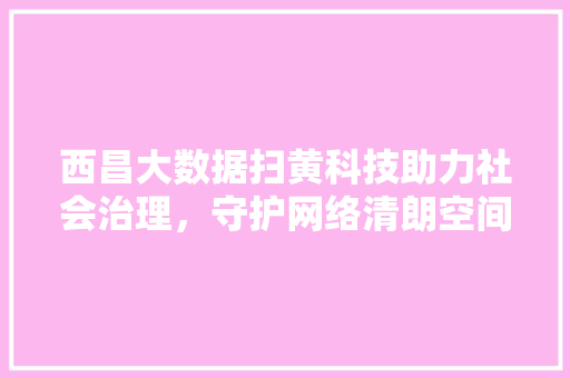 西昌大数据扫黄科技助力社会治理,守护网络清朗空间 西昌大数据扫黄科技助力社会治理,守护网络清朗空间