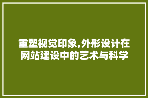 重塑视觉印象,外形设计在网站建设中的艺术与科学 重塑视觉印象,外形设计在网站建设中的艺术与科学 电脑基础
