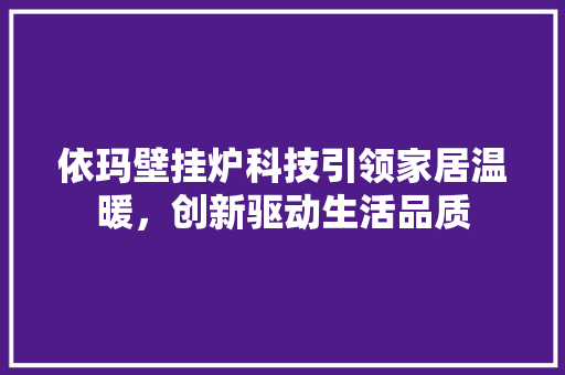 依玛壁挂炉科技引领家居温暖，创新驱动生活品质