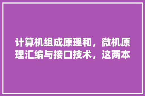 计算机组成原理和，微机原理汇编与接口技术，这两本书有什么不同_电脑基础知识汇编pdf