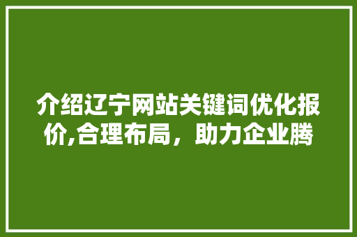介绍辽宁网站关键词优化报价,合理布局，助力企业腾飞