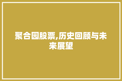 聚合园股票,历史回顾与未来展望
