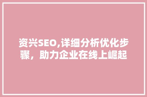 资兴SEO,详细分析优化步骤,助力企业在线上崛起 资兴SEO,详细分析优化步骤,助力企业在线上崛起