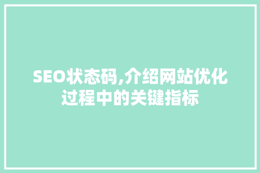 SEO状态码,介绍网站优化过程中的关键指标