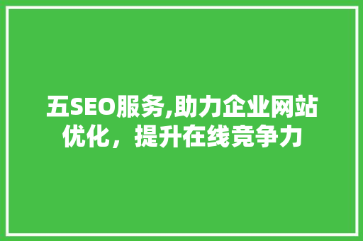 五SEO服务,助力企业网站优化，提升在线竞争力